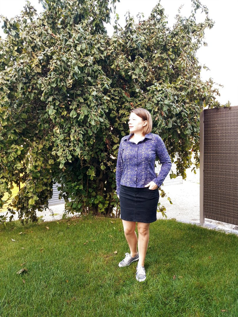 Designbeispiel: lillesol women No.57 Jerseybluse Leanna